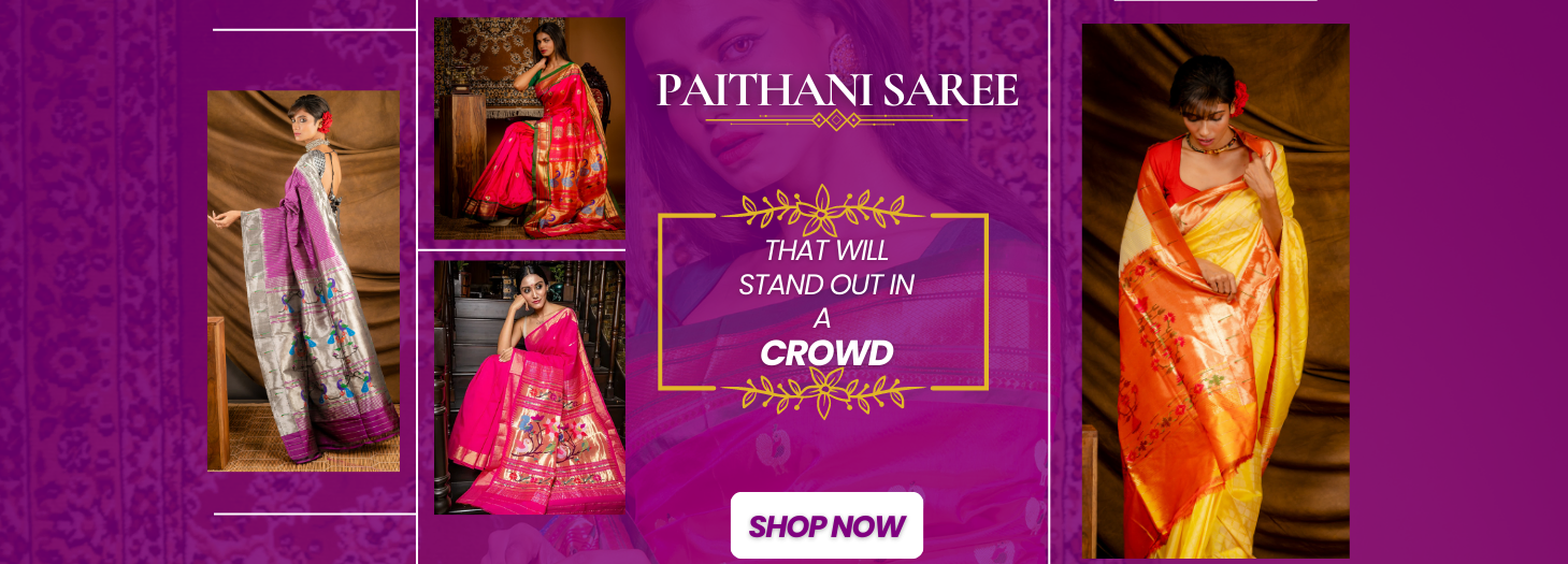Shop Handloom Cotton Paithani Sarees Online