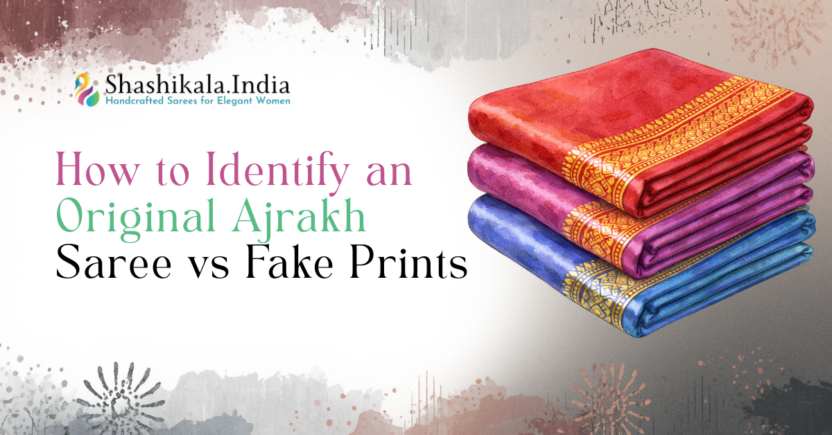 How to Identify an Original Ajrakh Saree vs Fake Prints