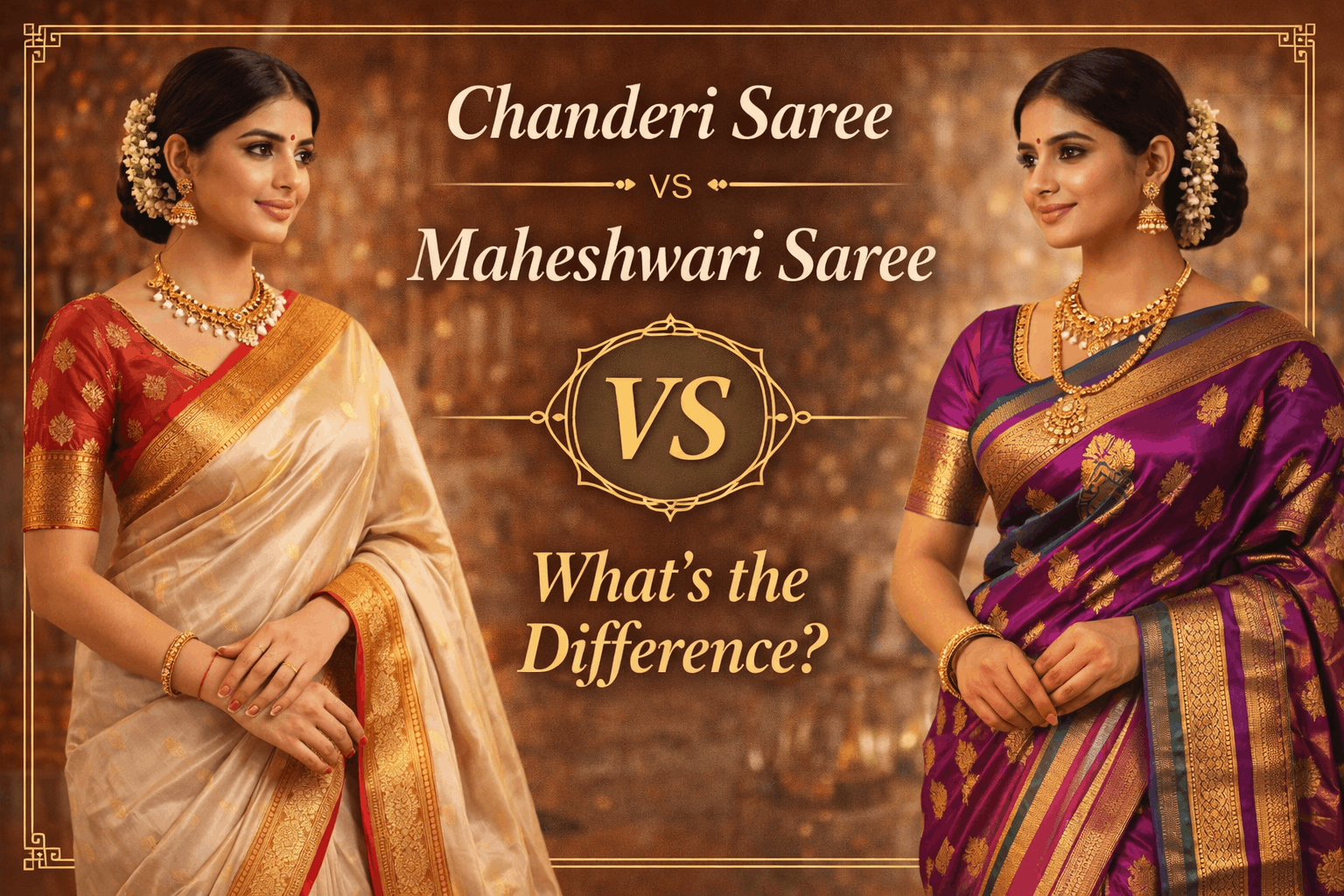 Chanderi Saree vs Maheshwari Saree- What’s the Difference_