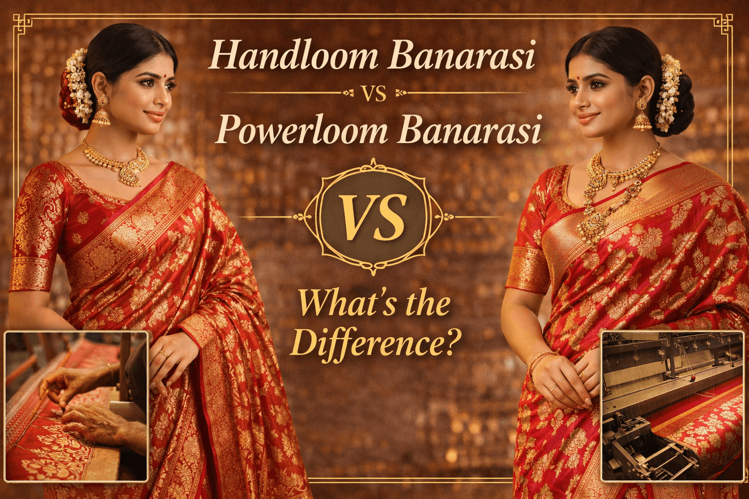 Handloom Banarasi vs Powerloom Banarasi- What’s the Difference_